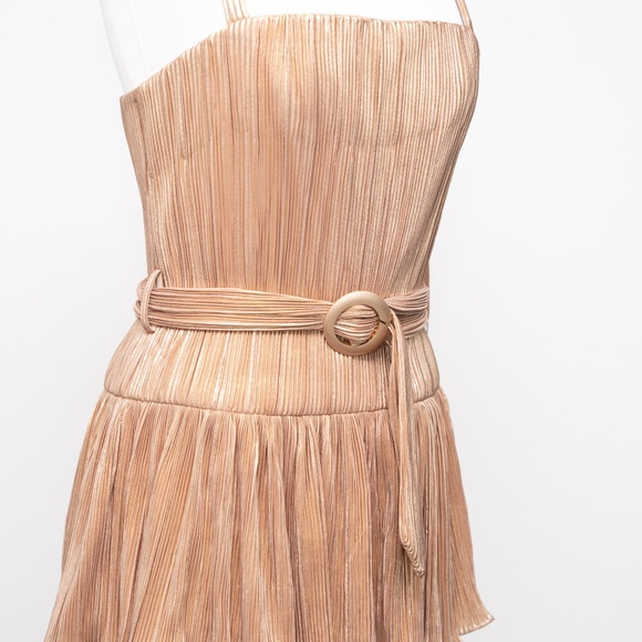 Mac Duggal -  Gold Ruffle Tiered Buckle Detail Dress - Picture 11 of 16